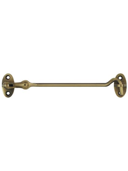 Solid-Brass 6 inch Hook and Eye in Antique Brass.